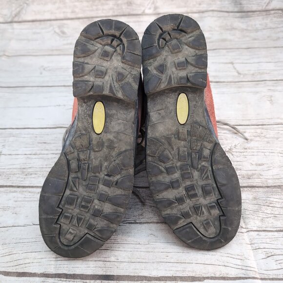 Scarpa Red Suede Leather Hiking Mountaineering Lace Up Boots - Picture 7 of 9